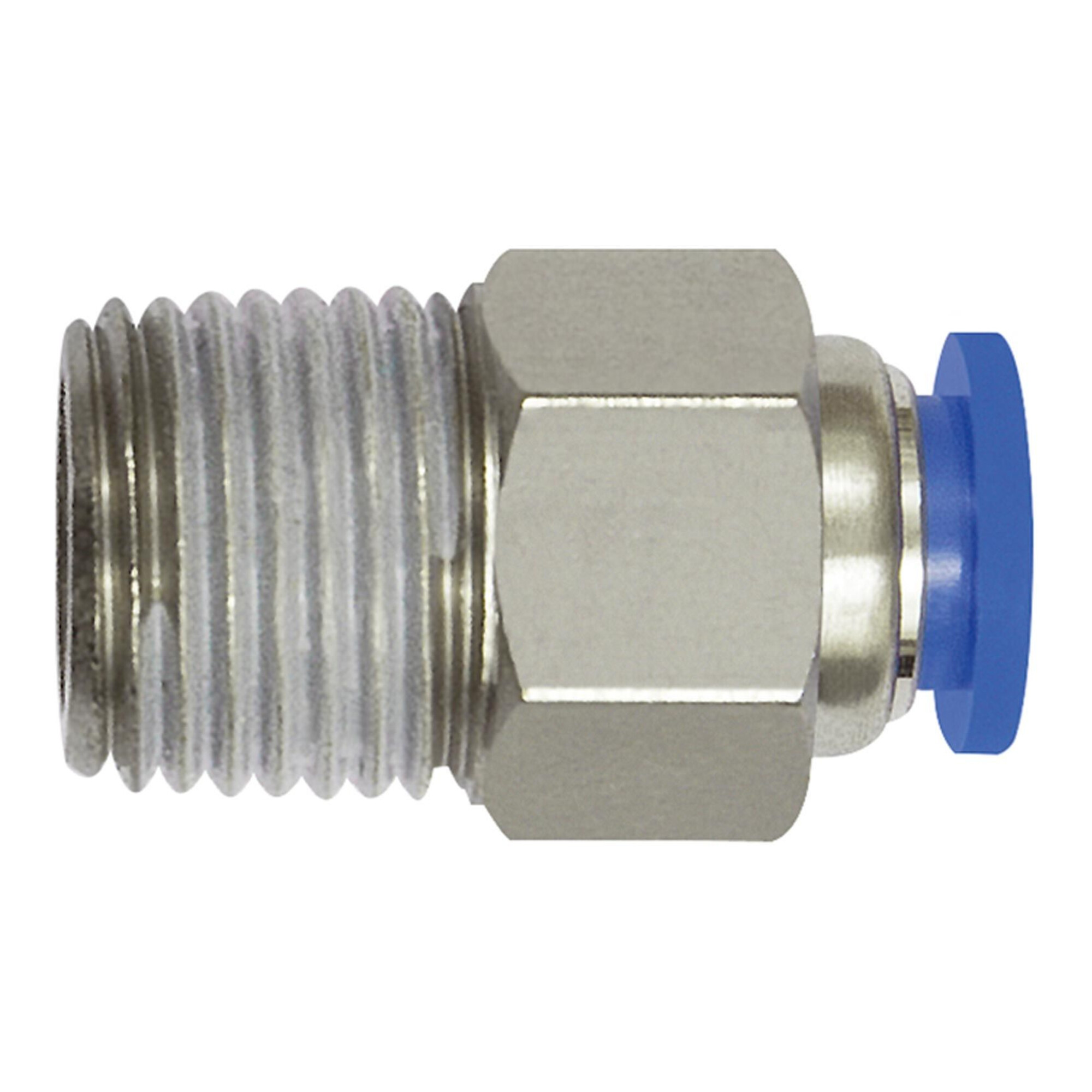 Riegler Gerade Steckverschraubung »Blaue Serie« mini, R 1/8 a., Schl.-Ã ̃ 6