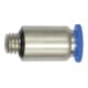 Riegler Gerade Steckverschraubung »Blaue Serie« mini, rund, M5, 207.005-6M