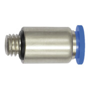 RIEGLER Gerade Steckverschraubung Blaue Serie mini, Messing vernickelt-1
