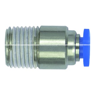 RIEGLER Gerade Steckverschraubung Blaue Serie mini R 1/8 R 1/8  inch