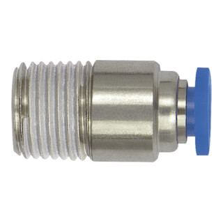 RIEGLER Gerade Steckverschraubung Blaue Serie mini R 1/8 R 1/8  inch