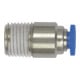 Riegler Gerade Steckverschraubung »Blaue Serie« mini, rund, R 1/8, 208.018-4M
