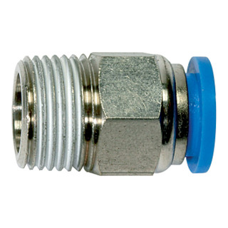 Riegler Gerade Steckverschraubung Blaue Serie R 3/8 a. Schlauchdurchmesser 8 mm