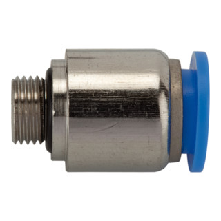 Riegler Gerade Steckverschraubung »Blaue Serie«, rund, G 1/4 außen Ã˜ 6 mm