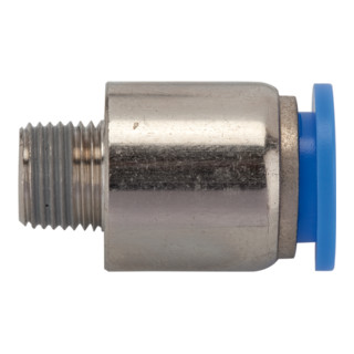 Riegler Gerade Steckverschraubung »Blaue Serie«, rund, R 1/2 außen Ã˜ 12mm