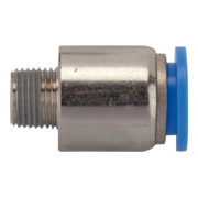 Riegler Gerade Steckverschraubung  »Blaue Serie «, rund, R 1/4 außen Ã˜ 6 mm