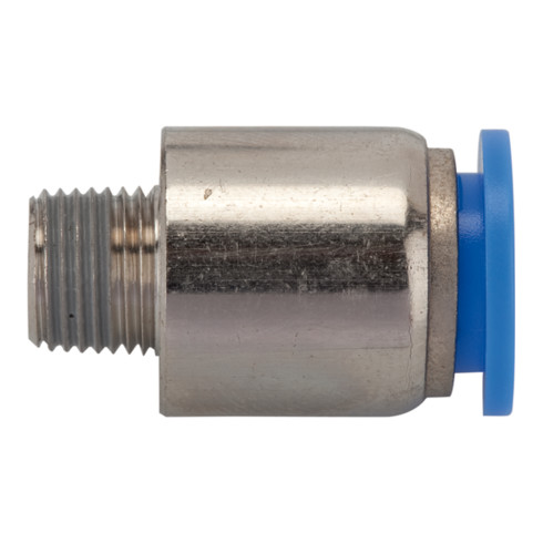 Riegler Gerade Steckverschraubung »Blaue Serie«, rund, R 3/8 außen Ø 16mm