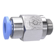 RIEGLER Gerade Steckverschraubung Blaue Serie, selbstabsperrend