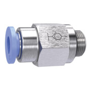 Riegler Gerade Steckverschraubung »Blaue Serie«, selbstabsper., G 3/8 a.-1