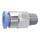 Riegler Gerade Steckverschraubung »Blaue Serie« selbstabsper., R 3/8 a., 196.3810-2