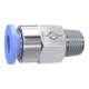 RIEGLER Gerade Steckverschraubung Blaue Serie R 3/8 a, selbstabsperrend R 3/8  inch-1