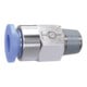 Riegler Gerade Steckverschraubung »Blaue Serie«, selbstabsper., R 3/8 a.