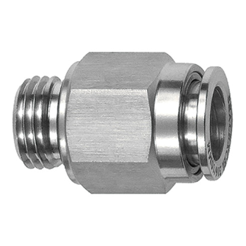 Riegler Gerade Steckverschraubung G 1/4 a., Schlauch-Außen-Ø12, ES 1.4404