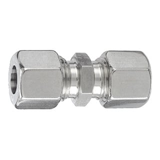 Riegler Gerade Verschraubung, Rohr-Außen-Ã˜ 6 mm, Edelstahl 1.4571, 100bar