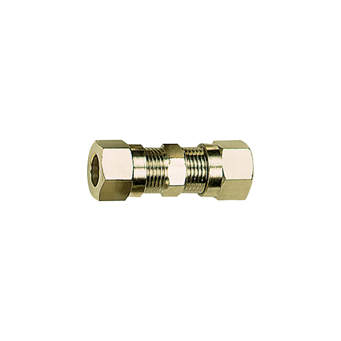 Riegler Gerade Verschraubung, Rohr-Außen-Ø 6 mm, SW 12, SW1 12, MS vern.