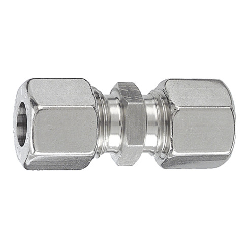 Riegler Gerade Verschraubung, Rohr-Außen-Ø 8 mm, Edelstahl 1.4571, 100bar