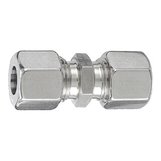 Riegler Gerade Verschraubung, Rohr-Außen-Ã˜ 8 mm, Edelstahl 1.4571, 315bar