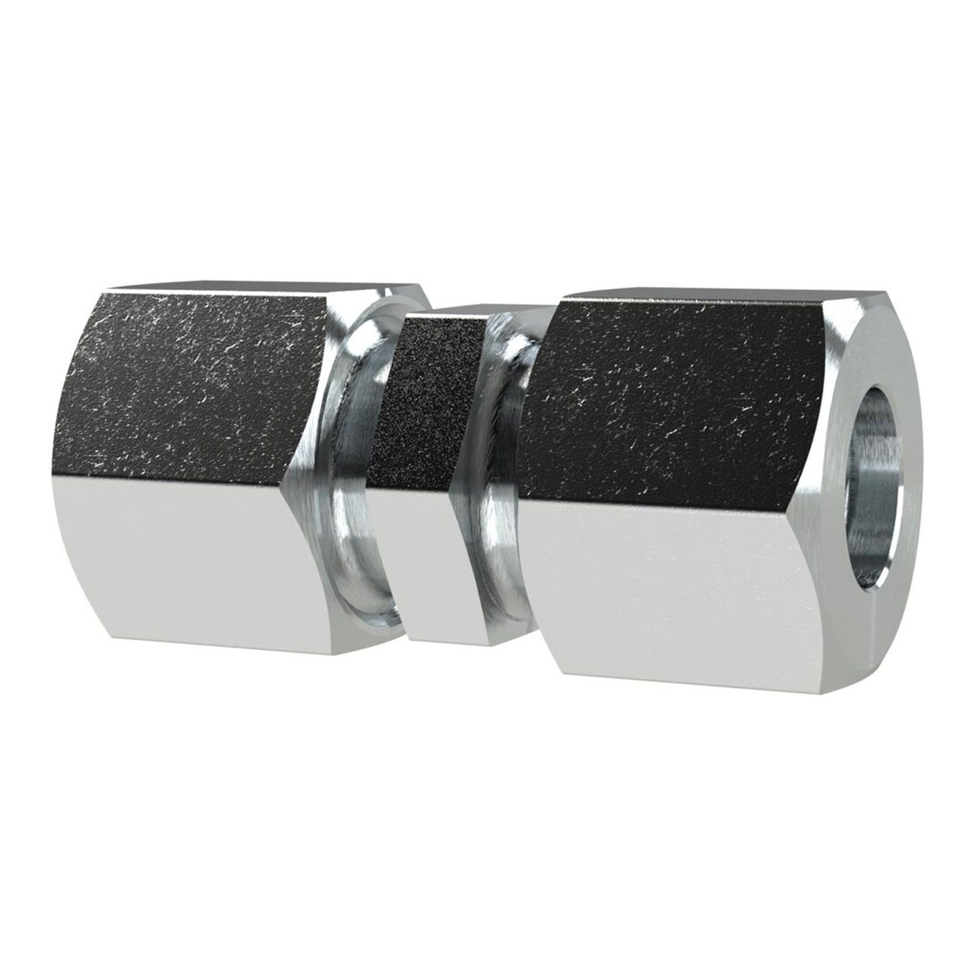 Riegler Gerade Verschraubung, Rohr-Außen-Ø 12 mm, Stahl verz., PN bar 630