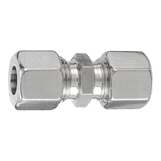 Riegler Gerade Verschraubung, Rohr-Außen-Ã˜ 4 mm, Edelstahl 1.4571, 100bar