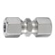 Riegler Gerade Verschraubung, Rohr-Außen-Ã˜ 6 mm, Edelstahl 1.4571, 315bar