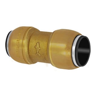 Riegler Gerader Verbinder, Messing, »sharkbite«, für Rohr-Außen-Ã¸ 15 mm