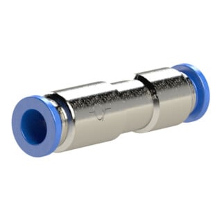 RIEGLER Gerades Rückschlagventil Blaue Serie 10 bar, Messing vernickelt