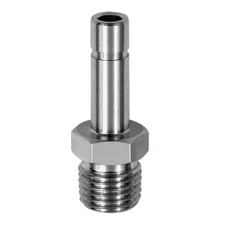 Riegler Gewinde-Stecknippel, R 1/4 a. , Stecknippel 12 mm, ES 1.4404