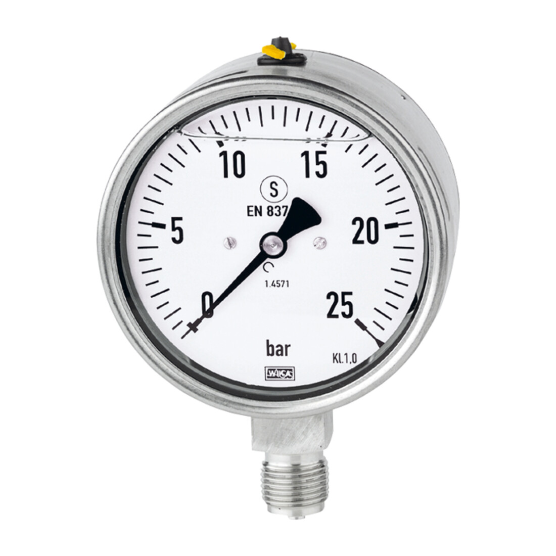 Riegler Glyzerinmano, acier CrNi, sécurité, G 1/2 bas, -1/+9,0 bar Ø 100
