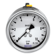 Riegler Glyzerinmano, CrNi-Stahl, G 1/4 hinten zentrisch, 0-6,0 bar, Ã˜ 63