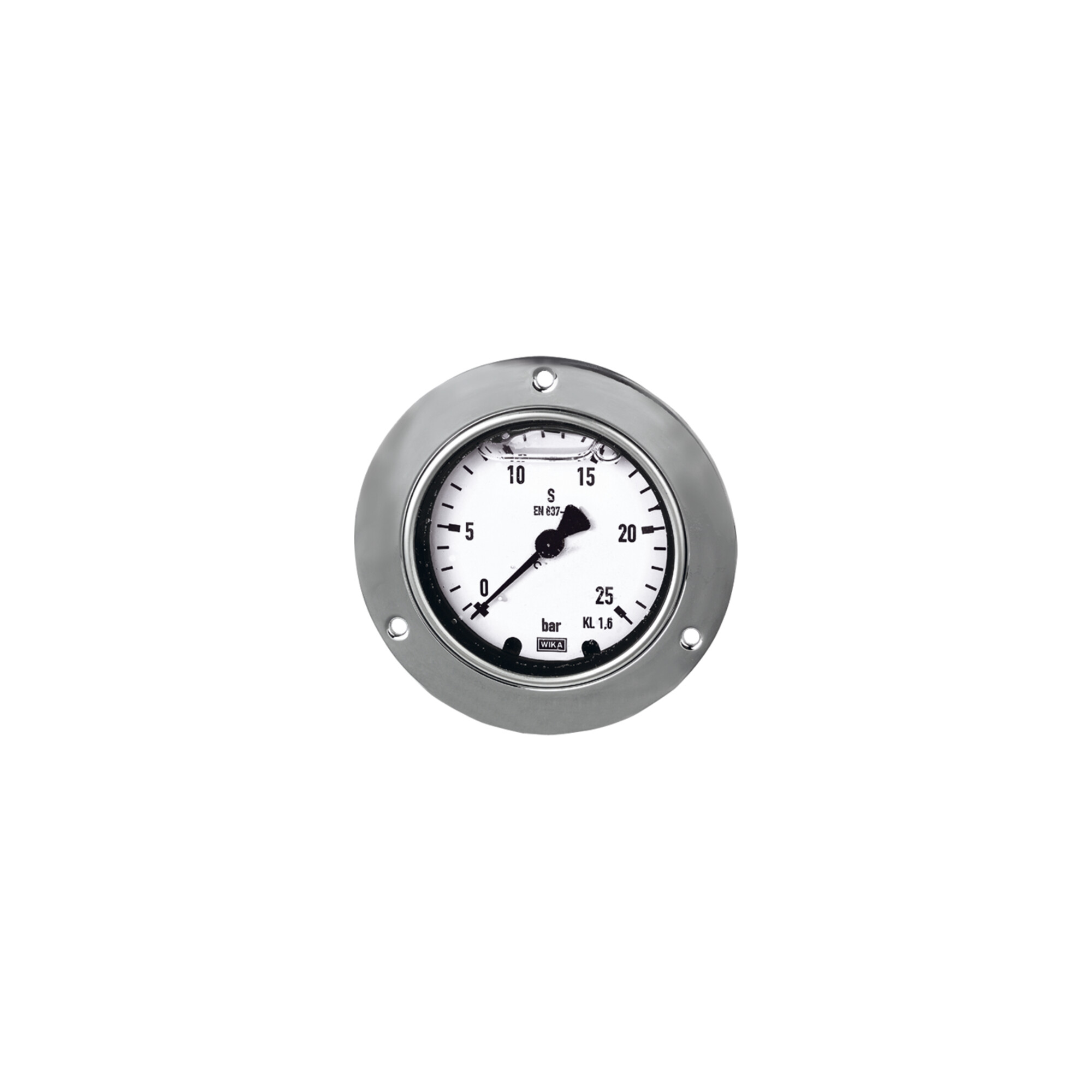 Riegler Glyzerinmano, Frontring, G 1/4 hinten zentr., 0 - 400,0 bar, Ã ̃ 63