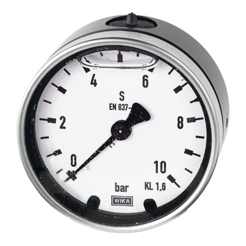 Riegler Glyzerinmano, Metallgeh., G 1/2 hinten exzentr., 0-100 bar, Ø 100