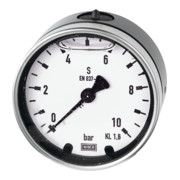 Riegler Glyzerinmano, Metallgeh., G 1/2 hinten exzentr., -1/0,0 bar, Ã˜100