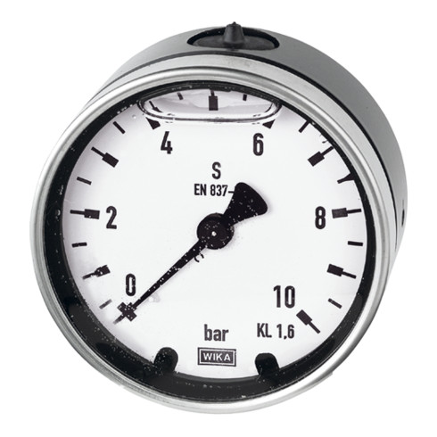 Riegler Glyzerinmano., Metallgeh., G 1/4 hinten zentr., 0-250,0 bar, Ø 63