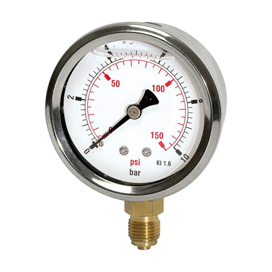 Riegler Glyzerinmano « pressure line », G 1/2 bas, 0-6,0 bar/86 psi, Ø100