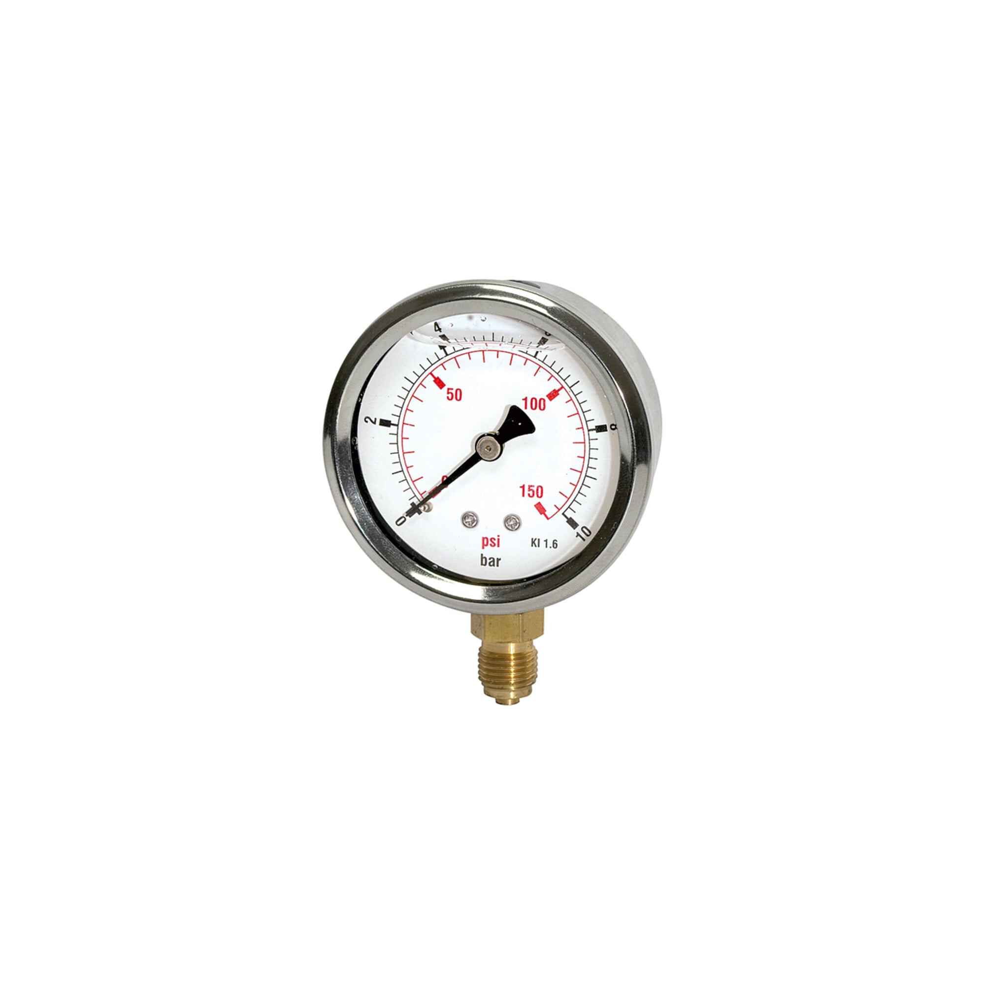 Riegler Glyzerinmano »pressure line «, G 1/2 unten, 0-6,0 bar/86 psi, Ã ̃100