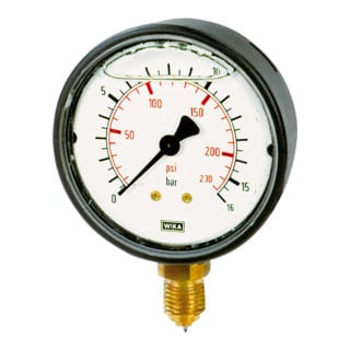 Riegler Glyzerinmanometer, Kunststoff, G 1/4 unten, 0 - 2,5 bar, Ã˜ 63