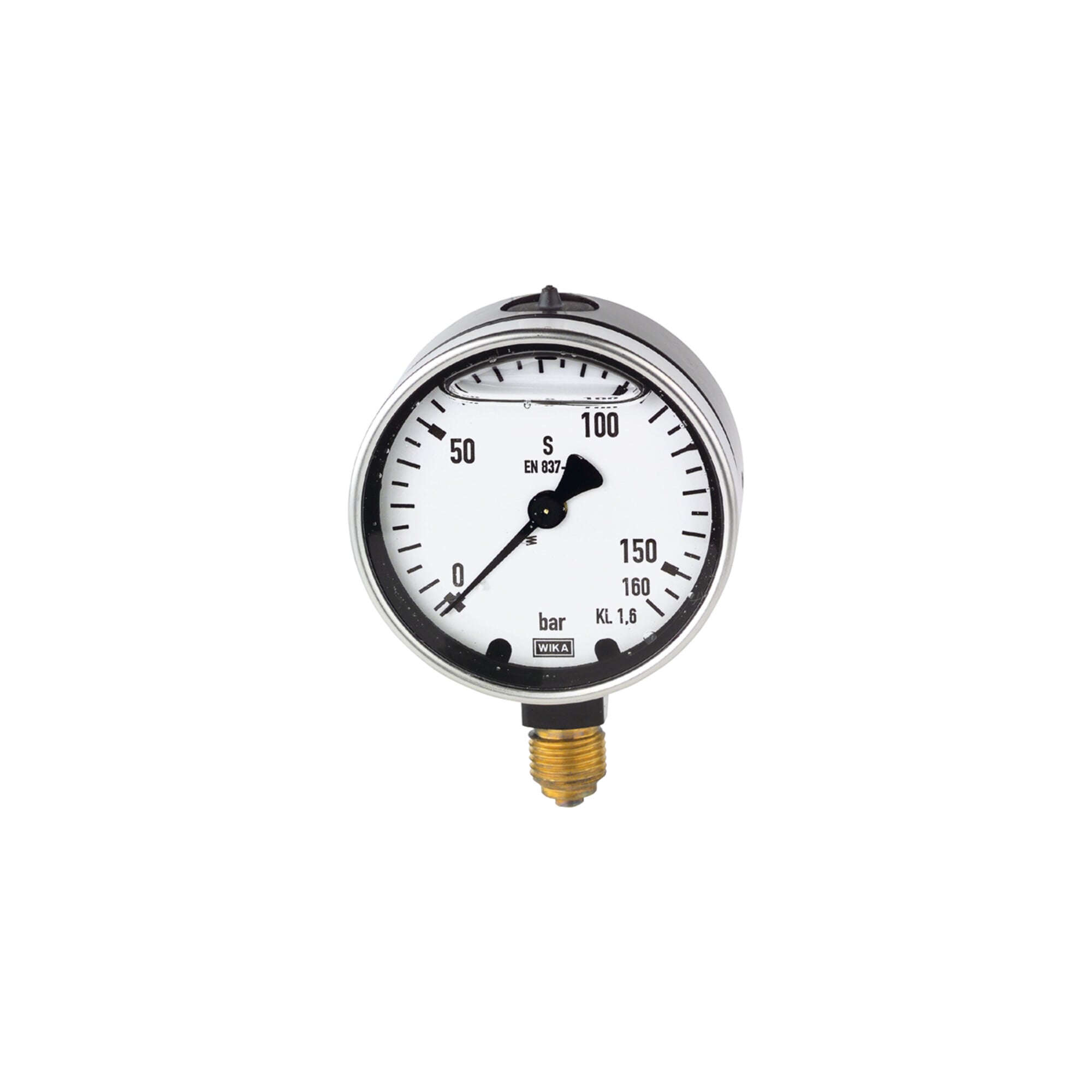 Riegler Glyzerinmanometer, Metallgehäuse, G 1/2 unten, 0-40,0 bar, Ã ̃ 100