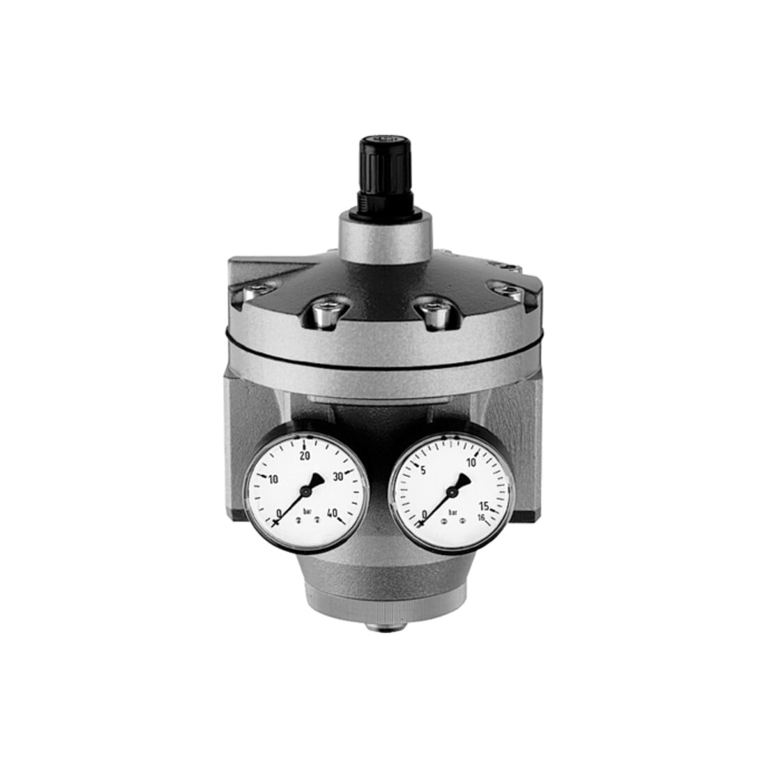 Riegler Hochleistungsdruckregler mit 2 Manometern, G 2, 0,5 - 10 bar