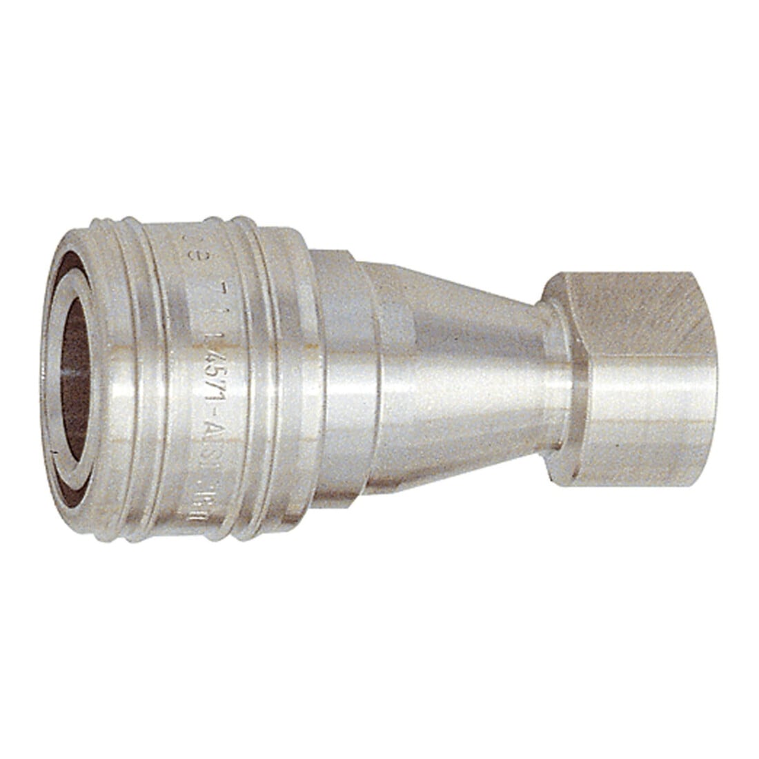 Riegler Hydraulikkupplung beidseitig absperr., ES 1.4305, G 1/4 IG NW 6,3