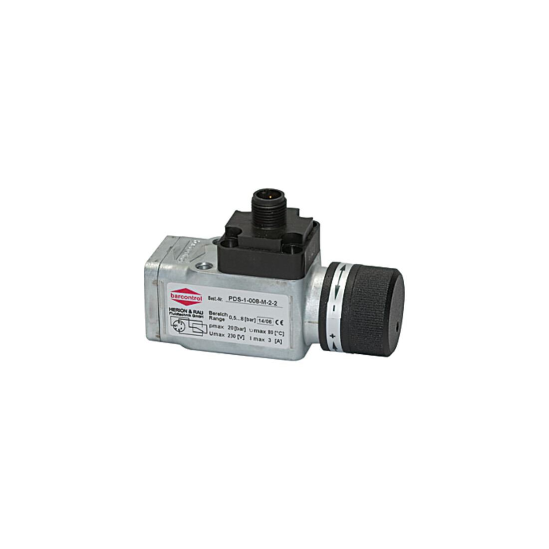 Riegler Interrupteur de pression Connexion électr. M12x1, commutateur, G 1/4, 0,5-8 bar