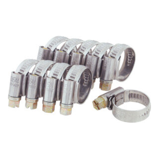 RIEGLER Jeu de colliers de serrage 10 pièces 10-16 mm