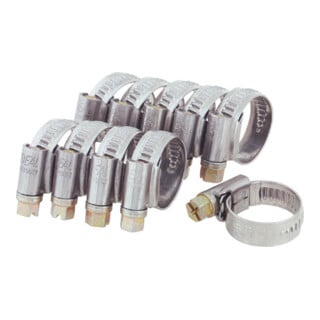 RIEGLER Jeu de colliers de serrage 10 pièces 12-20 mm