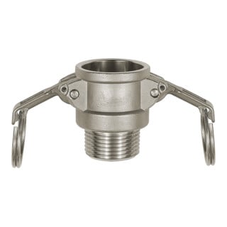 Riegler Kamlok prise à verrouillage rapide avec filetage mâle, type B, ES 1.4401, R 1 1/4