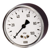 Riegler Kapselfedermanometer, G 1/2 hinten exzentr., 0 - 100 mbar, Ã˜ 100