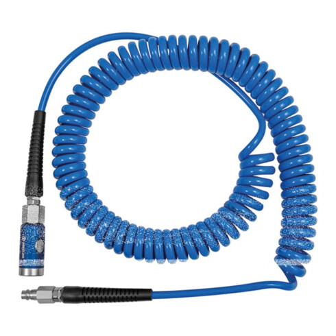 Riegler Kit de raccords de sécurité à bouton-poussoir pour tuyau spiralé, PU Ã¸ 8x5, 6,0 m