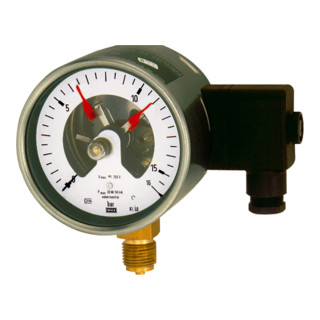 Riegler Kontaktmanometer, G 1/2 radial unten, Messber. 0 - 2,5 bar, Ã˜ 100