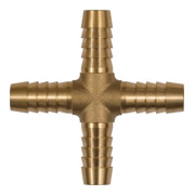 Riegler Kreuz-Schlauchverbindungsstutzen, für Schlauch LW 4 mm, Messing