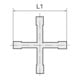 Riegler Kreuz-Schlauchverbindungsstutzen, für Schlauch LW 4 mm, Messing