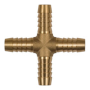 Riegler Kreuz-Schlauchverbindungsstutzen, für Schlauch LW 9 mm, Messing