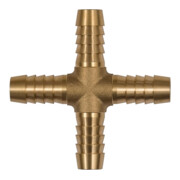 Riegler Kreuz-Schlauchverbindungsstutzen, für Schlauch LW 9 mm, Messing-1